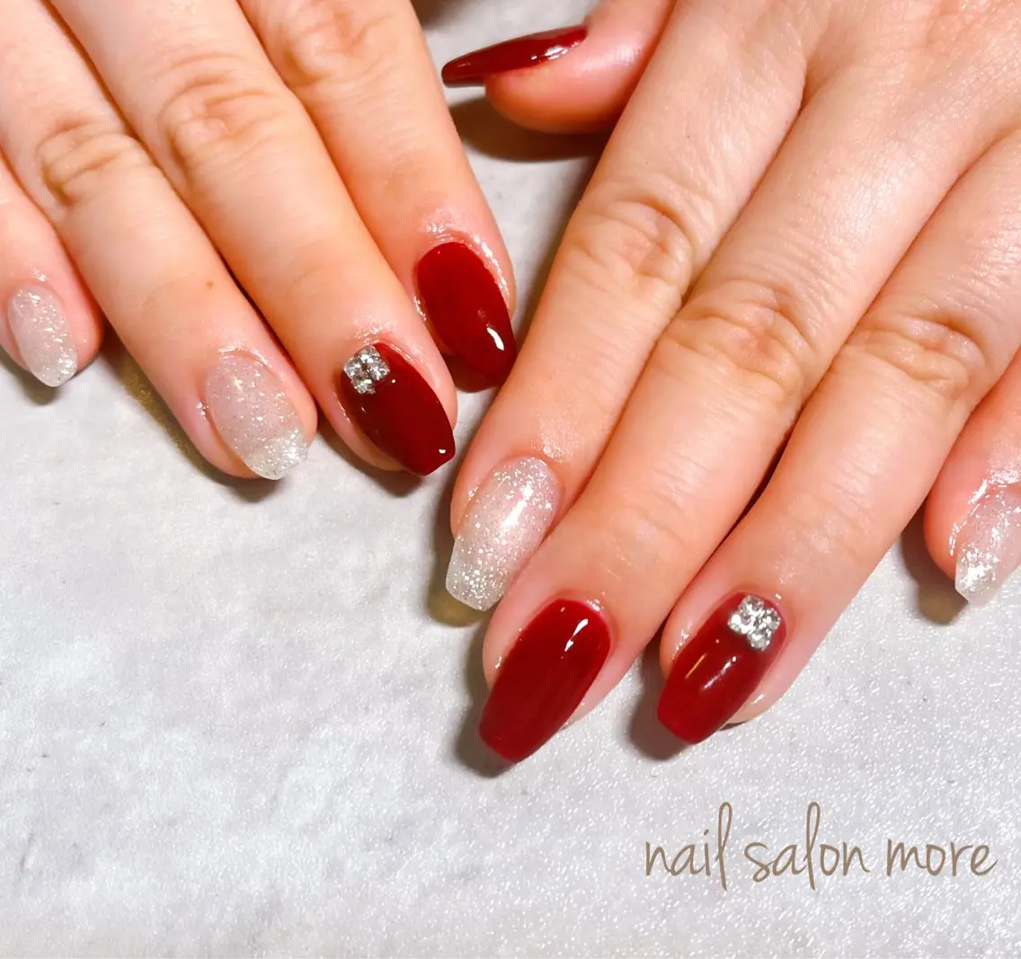 ネイル ストーンネイル ハンドネイル nail salon moreのネイルデザイン