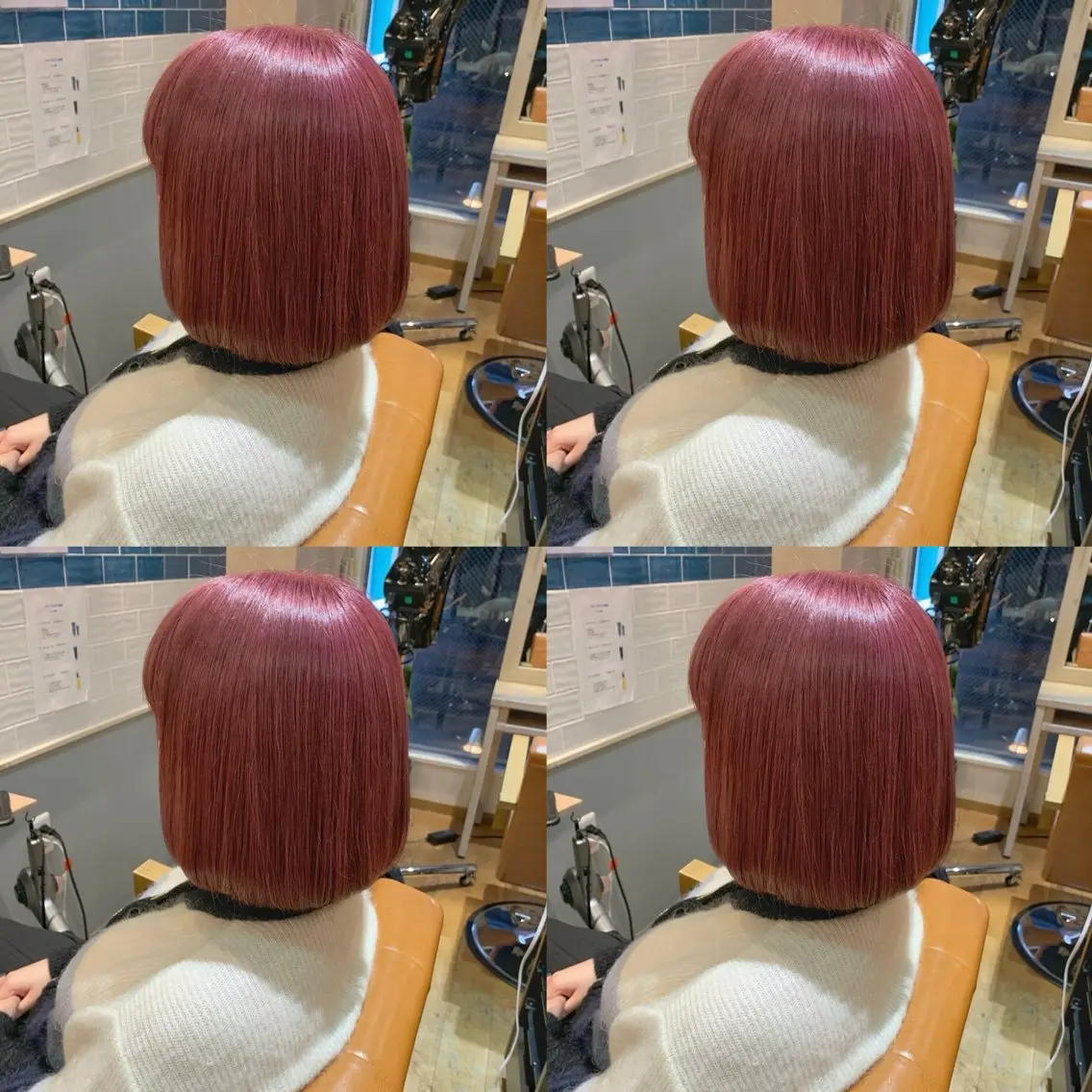 【ケアブリーチ使用】ダブルカラー➕2AujuaTR【ボルドールビー・ラベンダーカラー】の写真