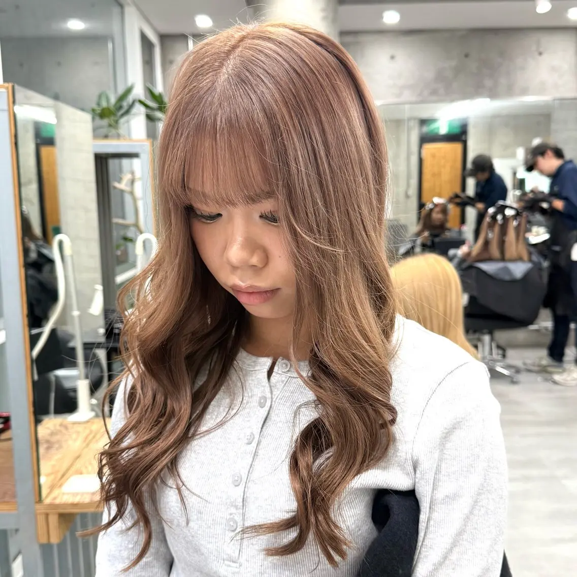 ロング カラー カット ヘアカラー Runa/心斎橋 /ハイトーンのヘアスタイル