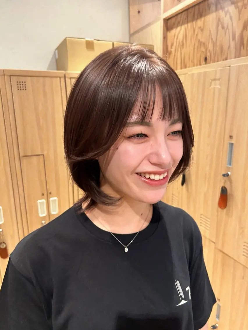 ショート ウルフカット カット ヘアカラー トリートメント ボブ/ベージュ/ 透明感/kazuiのヘアスタイル