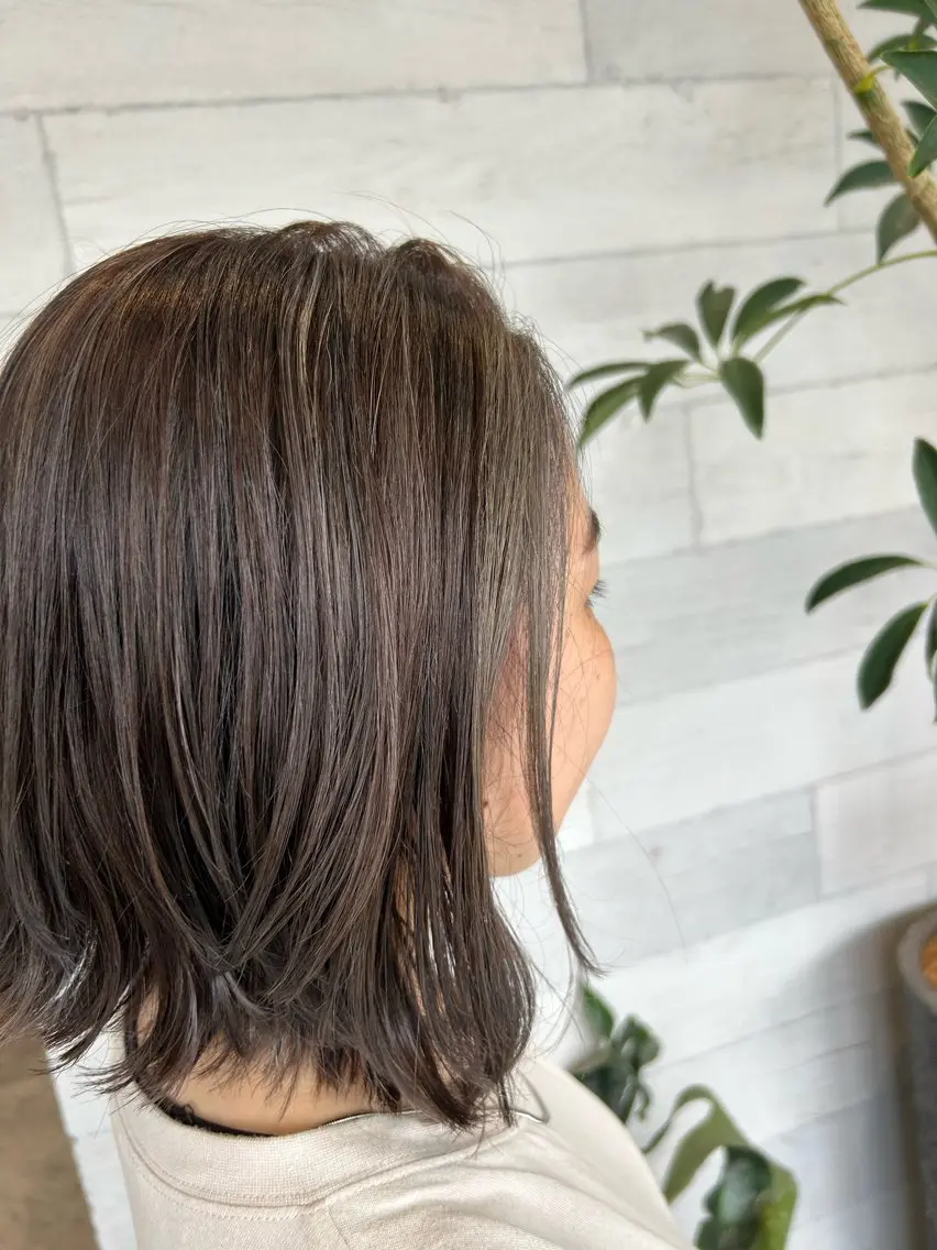 ミディアム カット ヘアカラー トリートメント 宮原 佳奈のヘアスタイル