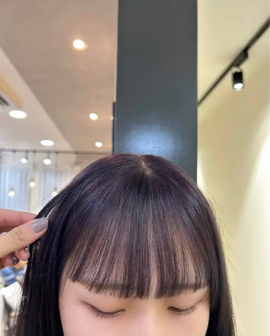 ロング カラー ブリーチ ディープラベンダー ラベンダーカラー カット ヘアカラー トリートメント hubhair レイヤー/透明感のヘアスタイル