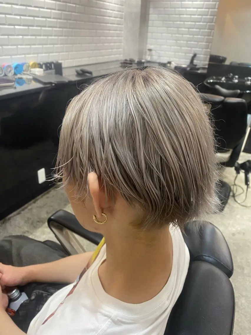ショート カラー メンズ カット ヘアカラー メンズ専門美容師 BORDO/神谷のヘアスタイル