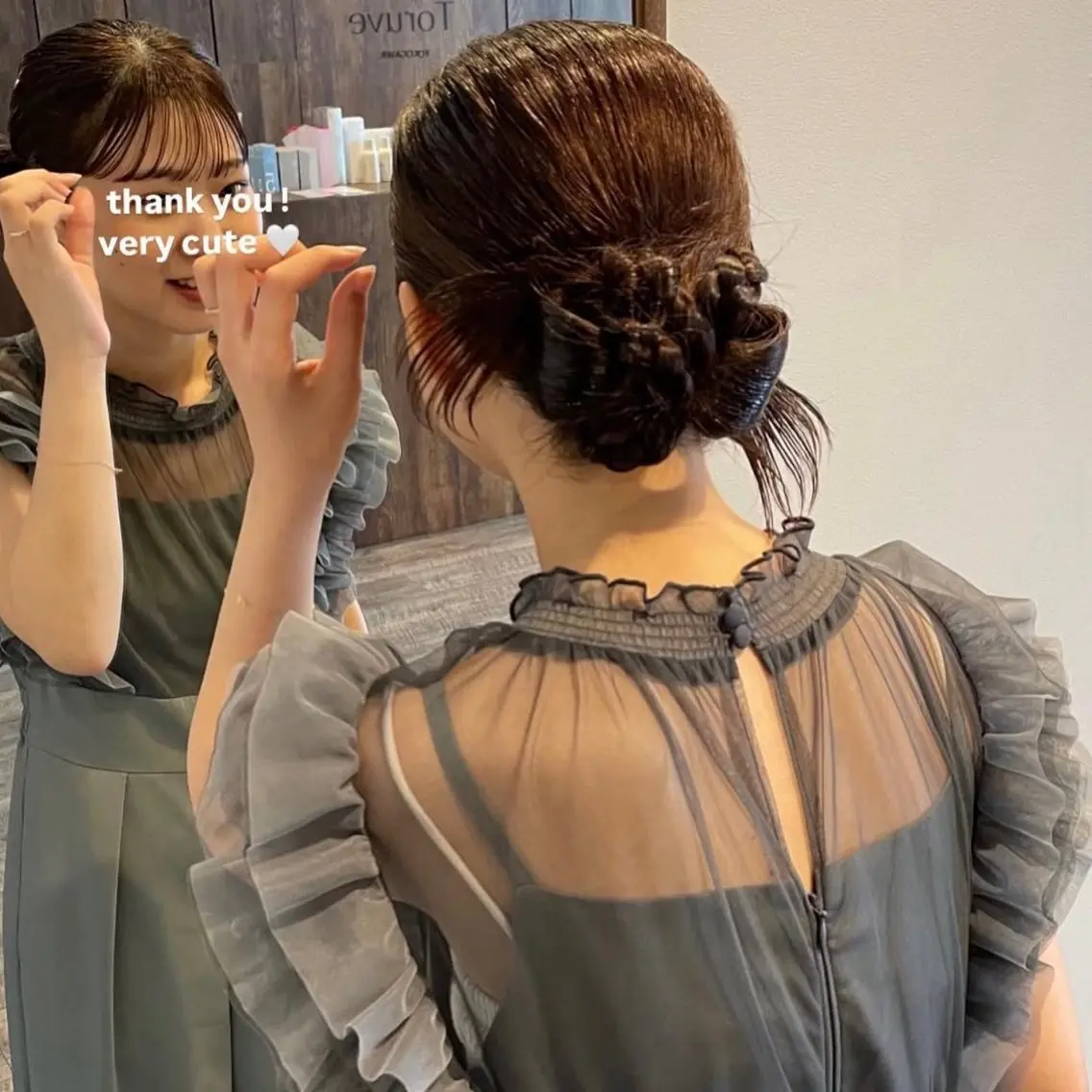セミロング ヘアアレンジ ヘアセット haruna / Toruveのヘアスタイル