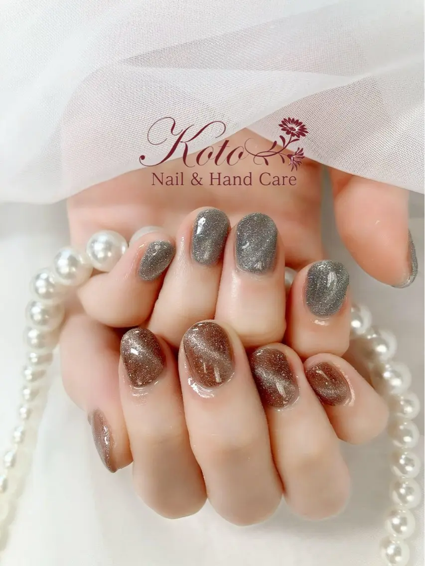 ネイル 長さ出し ジェルネイル マグネットネイル 持ち込み ニュアンスネイル ハンドネイル Nail Salon KOTOのネイルデザイン