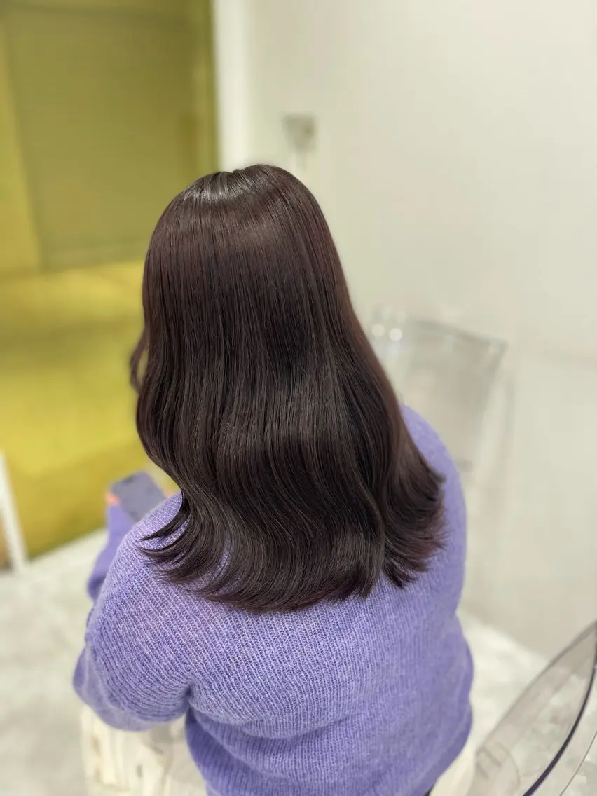セミロング カラー ♥️暖色カラ ー♥️由夏のヘアスタイル