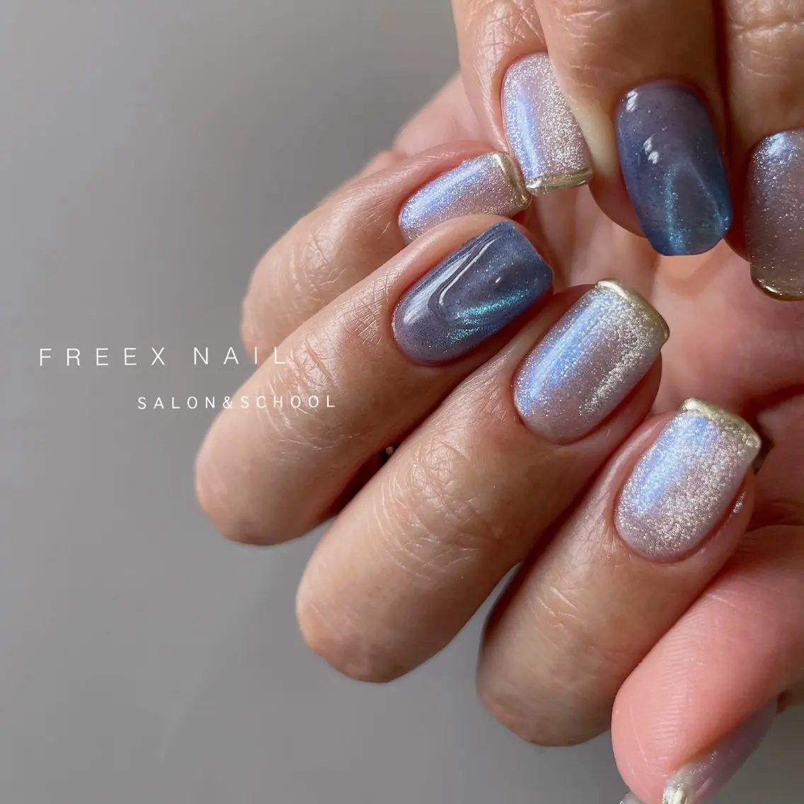 ネイル マグネットネイル ハンドネイル ハンドケア freex nail /ニュアンス/個性派のネイルデザイン