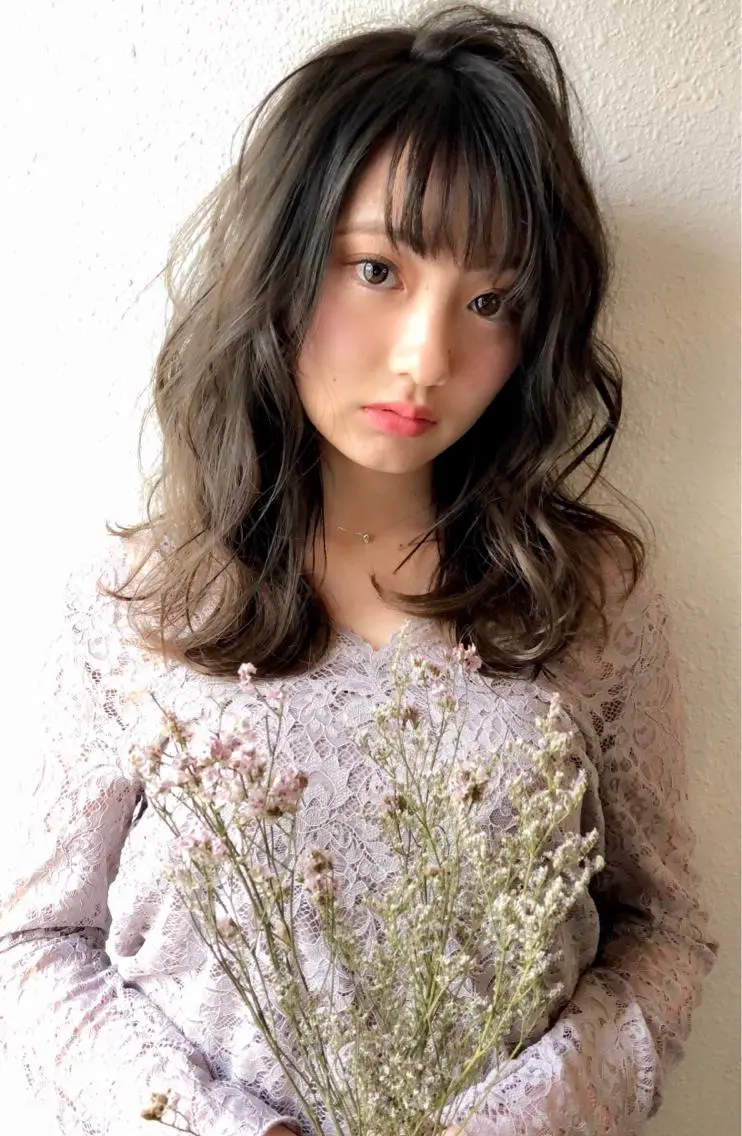 前髪カット＋イルミナカラー＋色持ちトリートメント⚠️2回目以降¥9900の写真