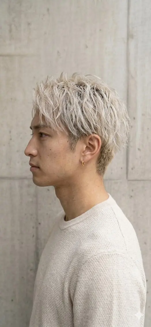 カラー メンズ メンズハイトーン カルマパーマ メンズパーマ メンズツイストパーマ 波巻きパーマ カット ヘアカラー 🌀メンズパーマ🌀 カット💇こうせいのヘアスタイル