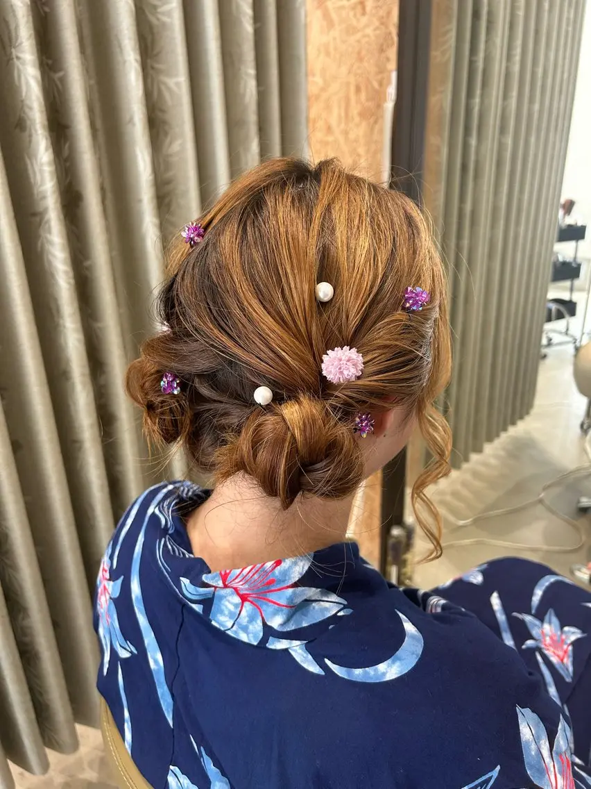 ヘアアレンジ ヘアセット 染谷 菜摘のヘアスタイル