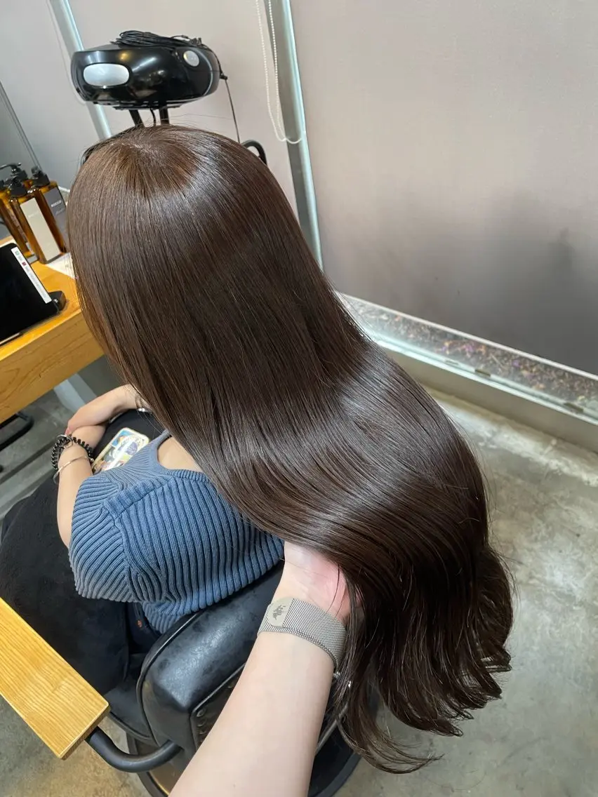 ✂️髪質改善カラー＋前髪・顔周りカット✨韓国レイヤーOKの写真