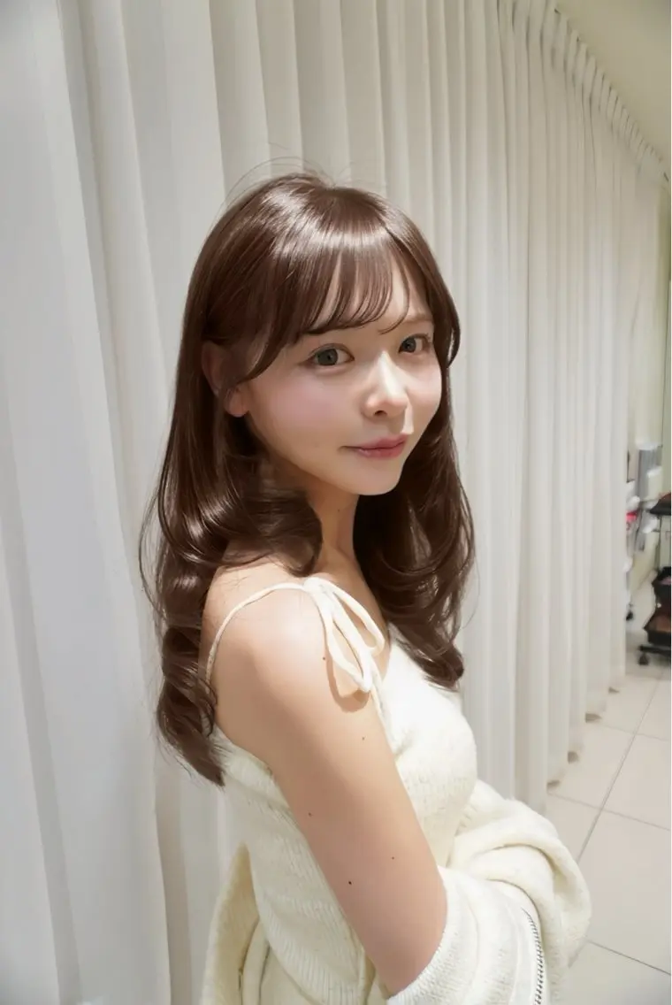 ㊗️♡【ミニモSALE】🪽前髪カット＋premiumケアカラー＋cmcトリートメント¥9500の写真