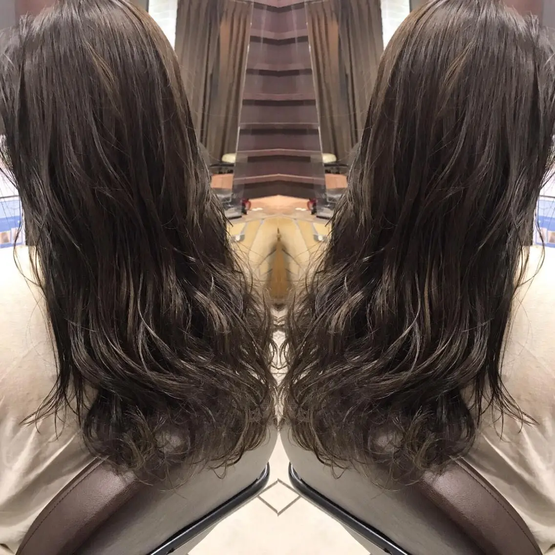 ロング カラー シールエクステ⭐️ オオミタクヤのヘアスタイル