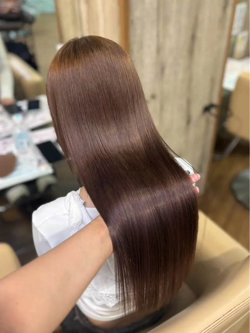 ロング 縮毛矯正 トリートメント 🍒ねね/ 似合わせカラー🍒のヘアスタイル
