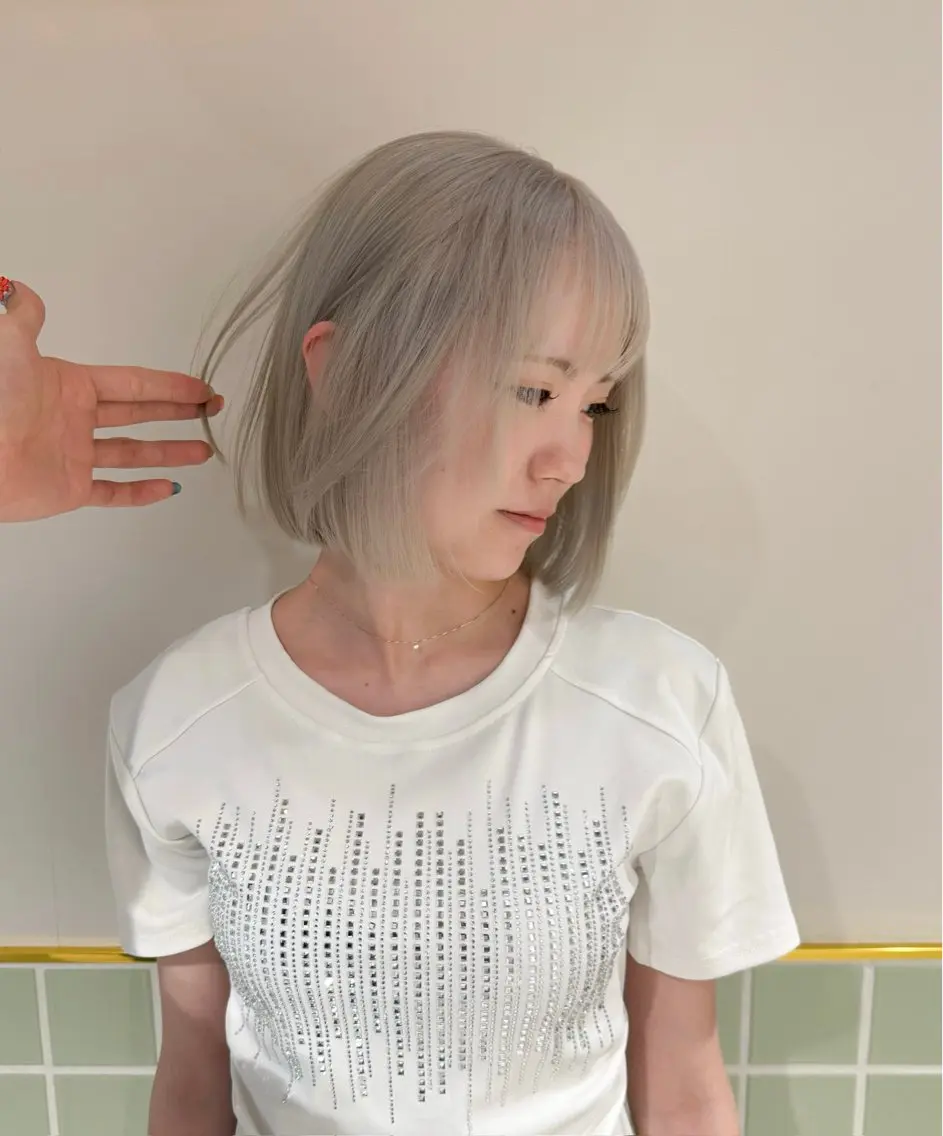 ショート カット ヘアカラー トリートメント KEIGO/ ベージュカラーのヘアスタイル