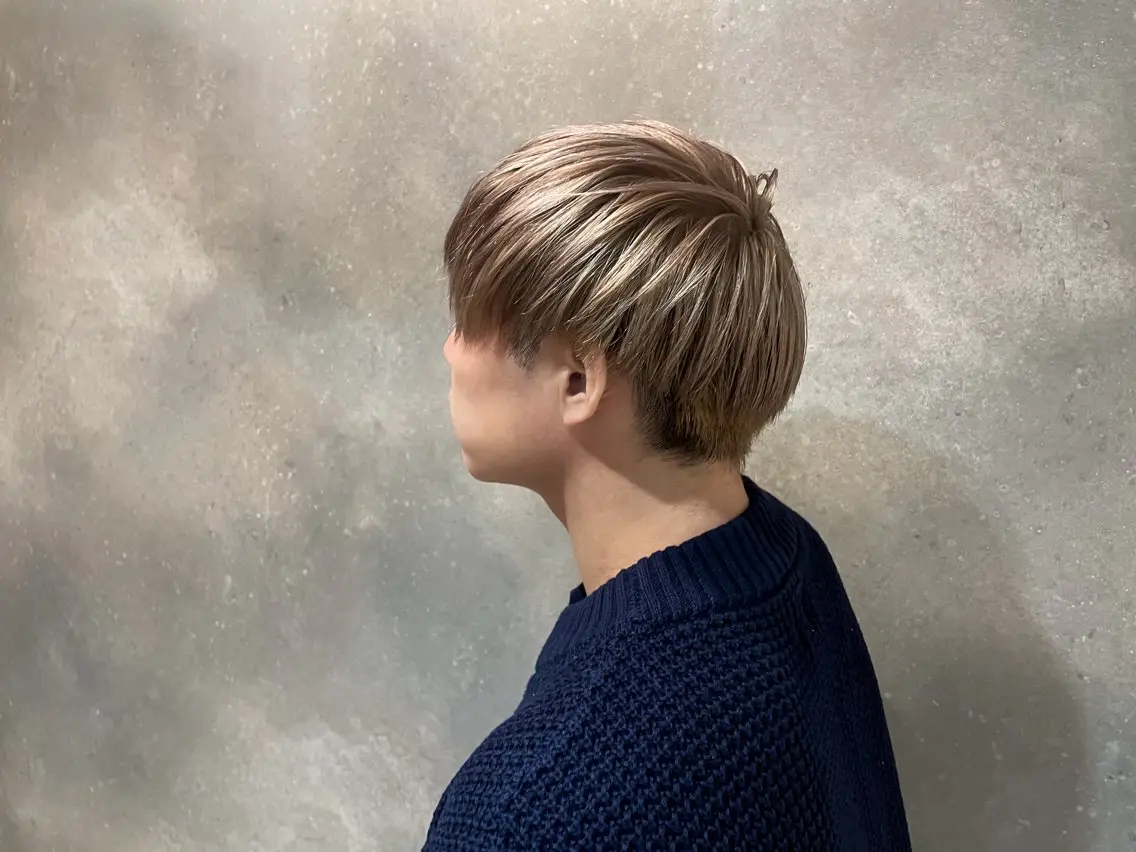 ショート カラー メンズ ヘアカラー 推し活美容師 つや。のヘアスタイル