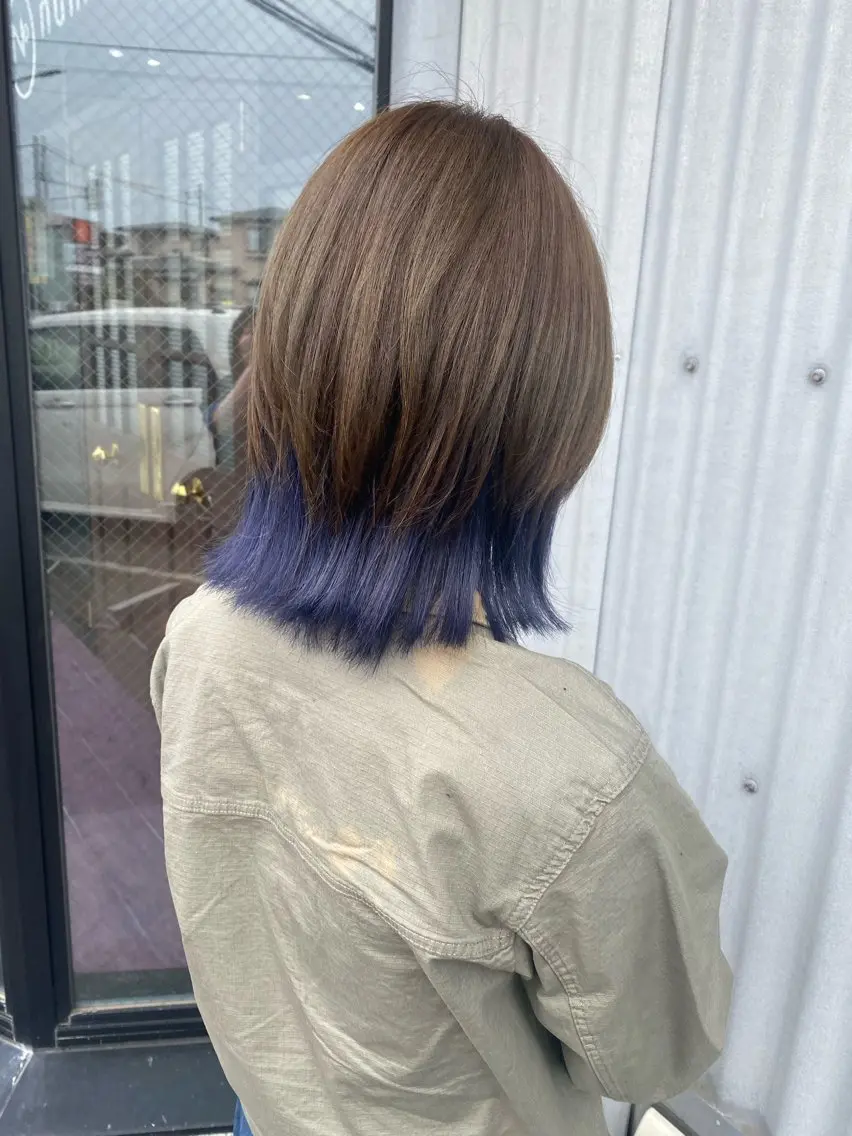 ミディアム カラー ブルーカラー バイオレットカラー カット ヘアカラー N゚秋田店【副店長】 aiのヘアスタイル