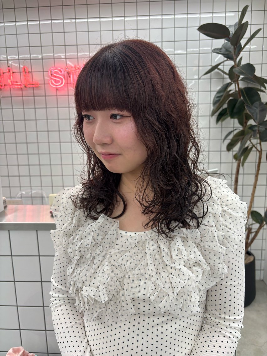ミディアム パーマ パーマ 夕羽夢🍓矢場/ JILLSTUDIOのヘアスタイル