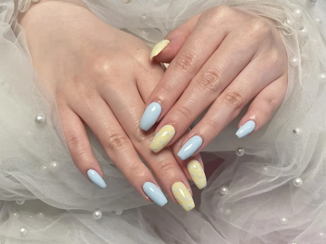 ネイル ハンドネイル 渋谷T&B りお ロング無制限中💫のネイルデザイン