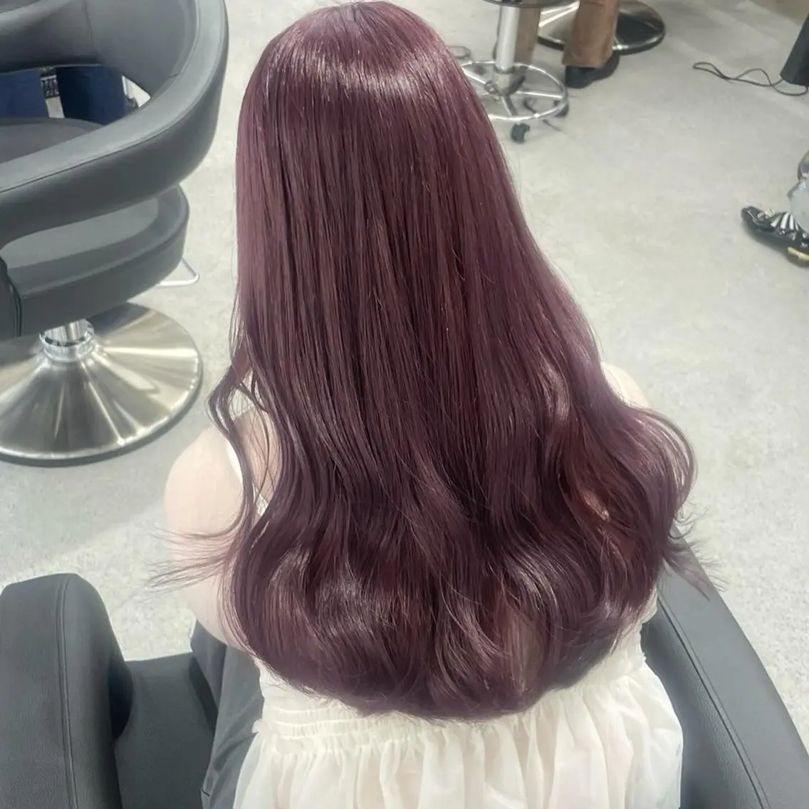 ロング カラー 🤍淡色ピンク&ラベ ンダーYUKI🤍のヘアスタイル