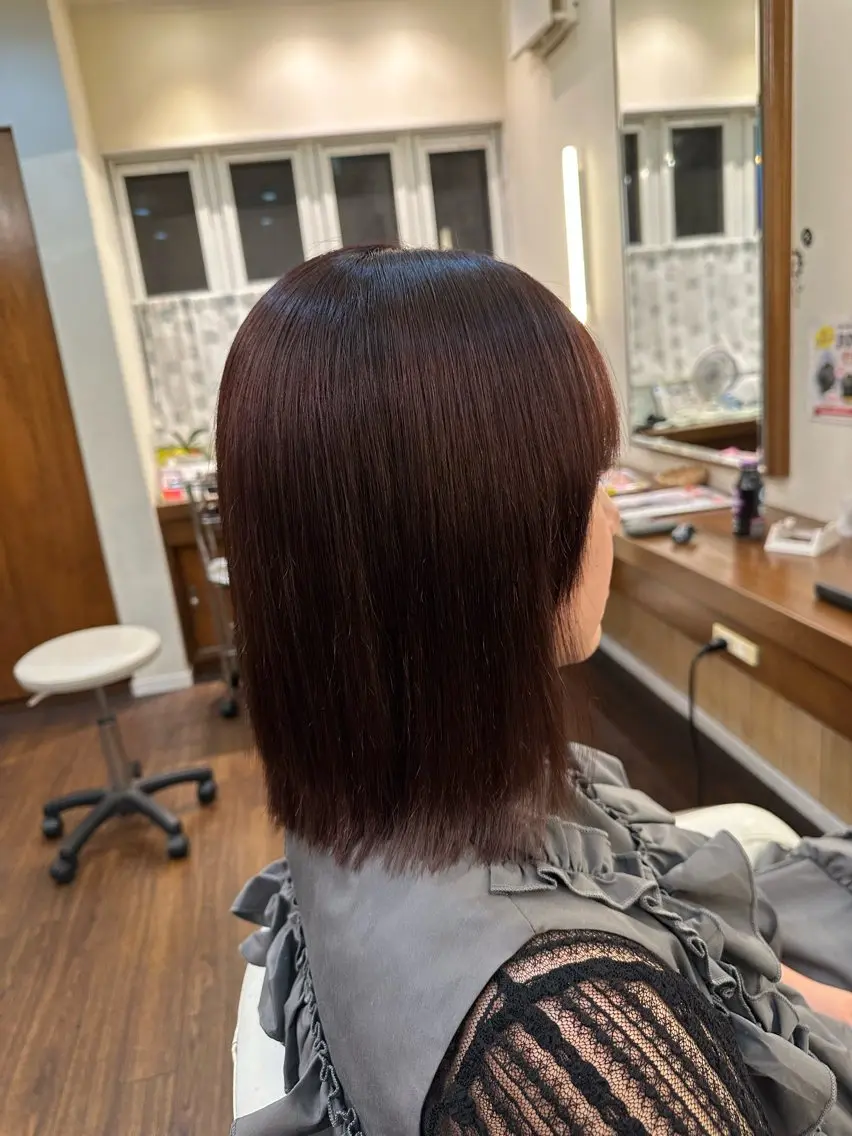 ミディアム 縮毛矯正 濱野 黎士のヘアスタイル