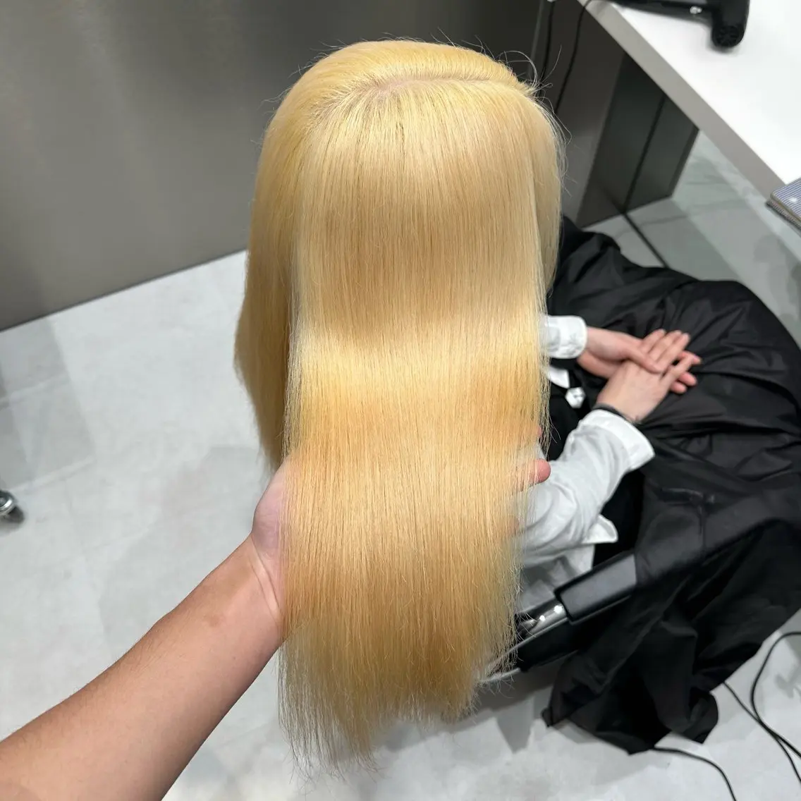 ミディアム カラー ヘアカラー 💫艶ハイトーン×髪 質改善💫リュウトのヘアスタイル