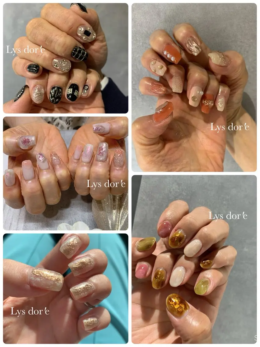 ネイル アートネイル ミラーネイル ニュアンスネイル パラジェルフィルイン 対応サロンリスドーレのネイルデザイン