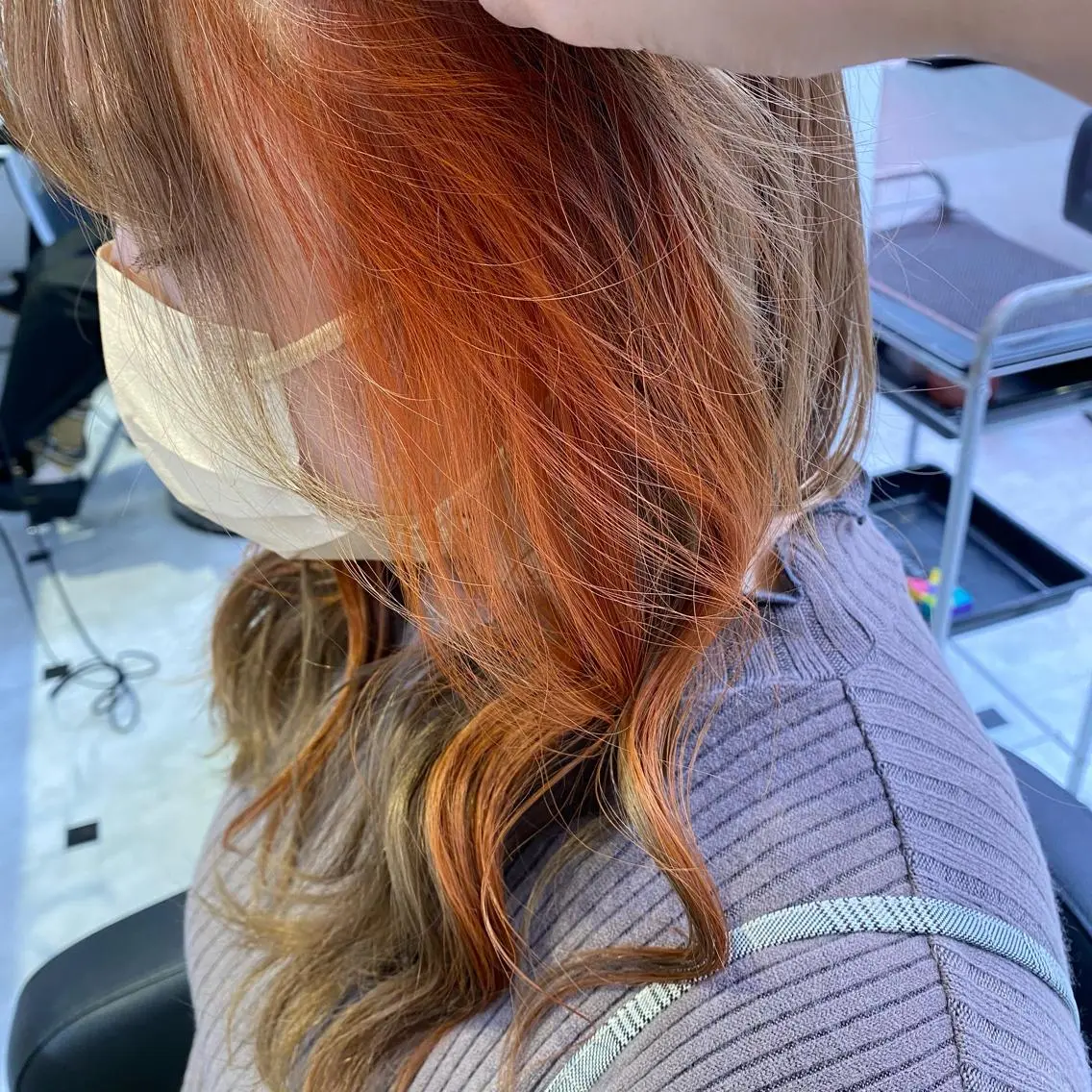 セミロング カラー ヘアアレンジ レイヤーダブルカラー KYONのヘアスタイル