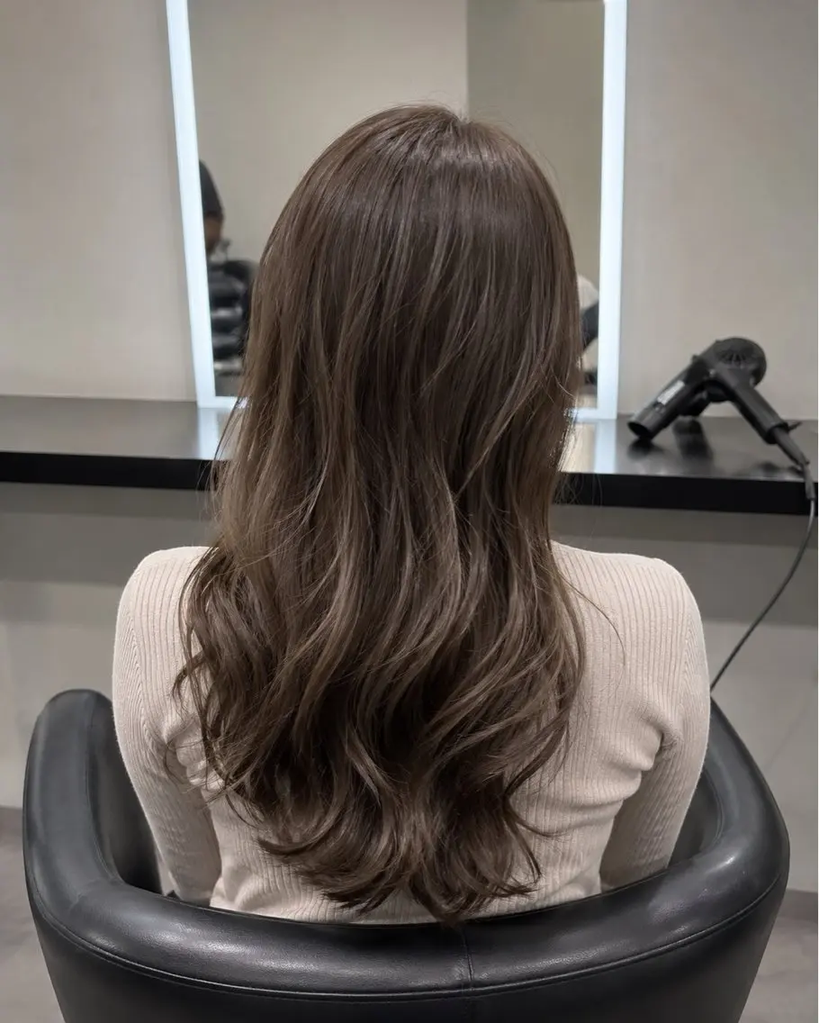 ミディアム カラー ベージュカラー ショコラベージュ 🌈ウルトワ水素 髪質改善naru🌈のヘアスタイル