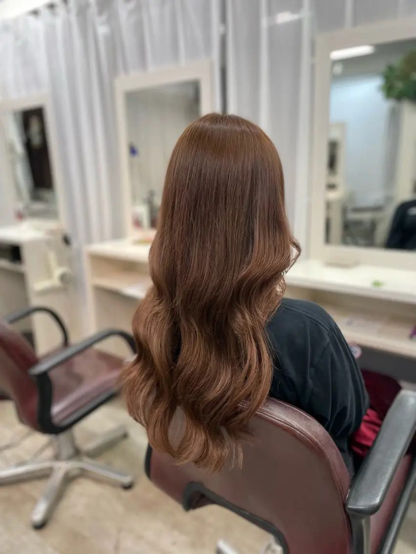 ロング カラー カット ヘアカラー エクステ ヘアセット 韓国ヘア🤍髪質改善 🇰🇷AKANEのヘアスタイル