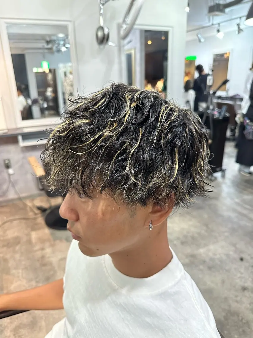 パーマ メンズ 加藤 聖也のヘアスタイル