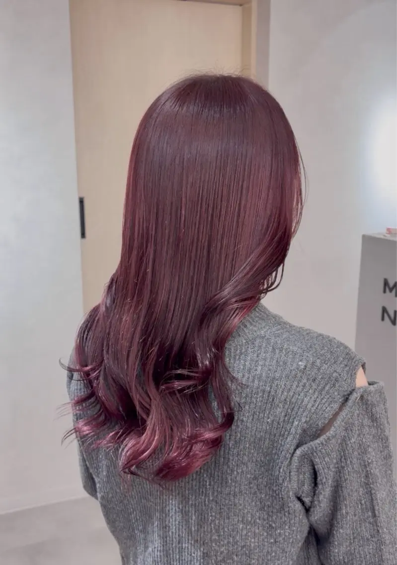 セミロング ヘアカラー トリートメント 蓮 華のヘアスタイル