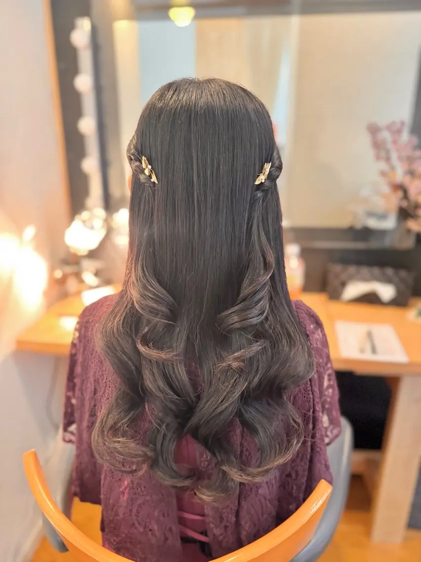 ロング ヘアセット 札幌円山ヘアメイク/ バーガスのヘアスタイル