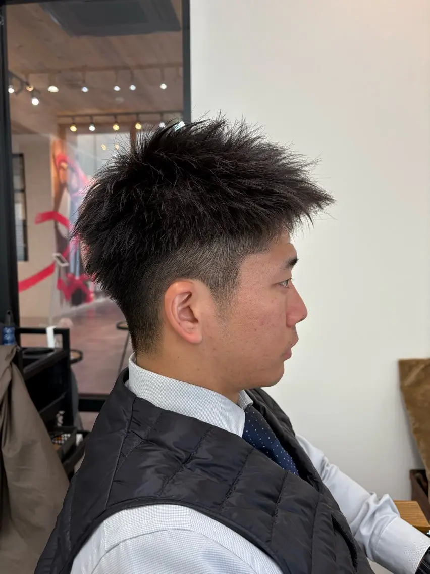 メンズ メンズショート ツーブロック カット メンズカット クドウユウキのヘアスタイル