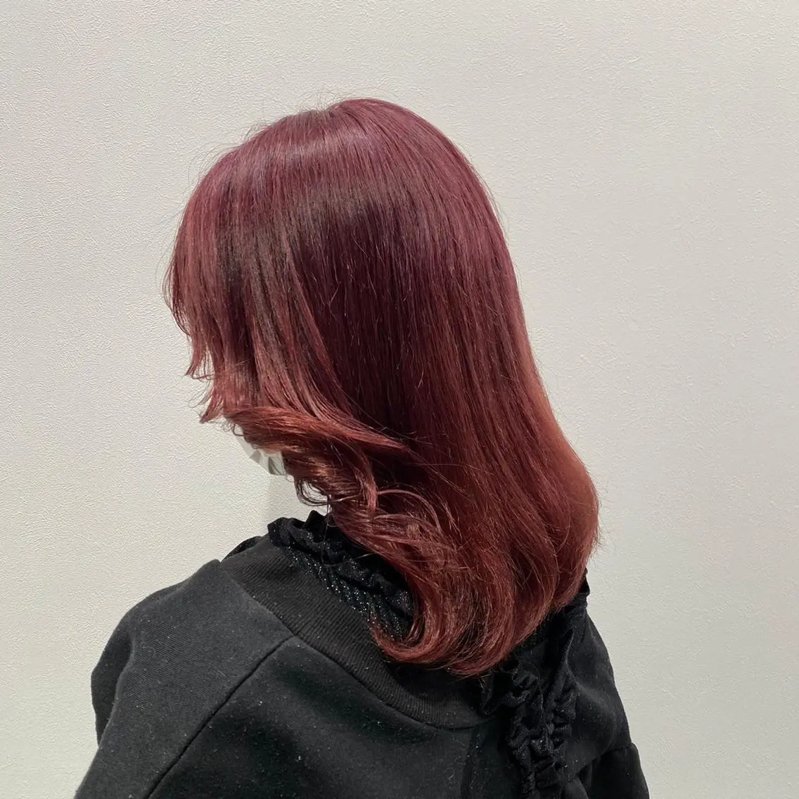 セミロング カラー ヘアアレンジ ダブルカラー｜ なおき｜池袋美容師のヘアスタイル
