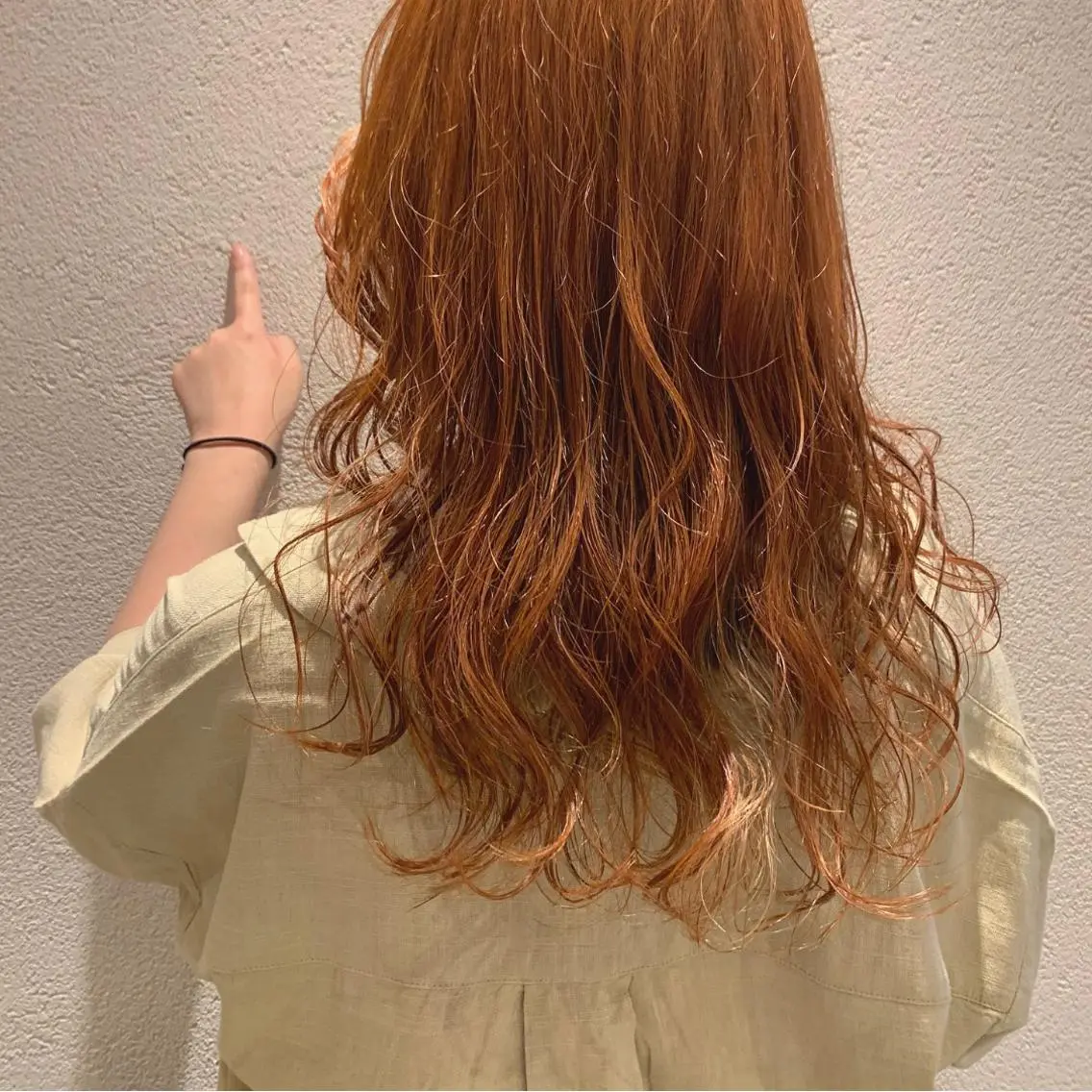 ロング カラー オレンジ 韓国風ヘア ロング ayano /トレンドヘアのヘアスタイル