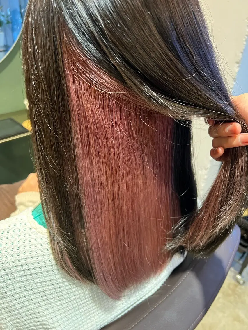 セミロング カラー ピンクカラー ヘアカラー トリートメント ヘッドスパ カラースペシャリスト しょう🧑🏼‍🎨のヘアスタイル