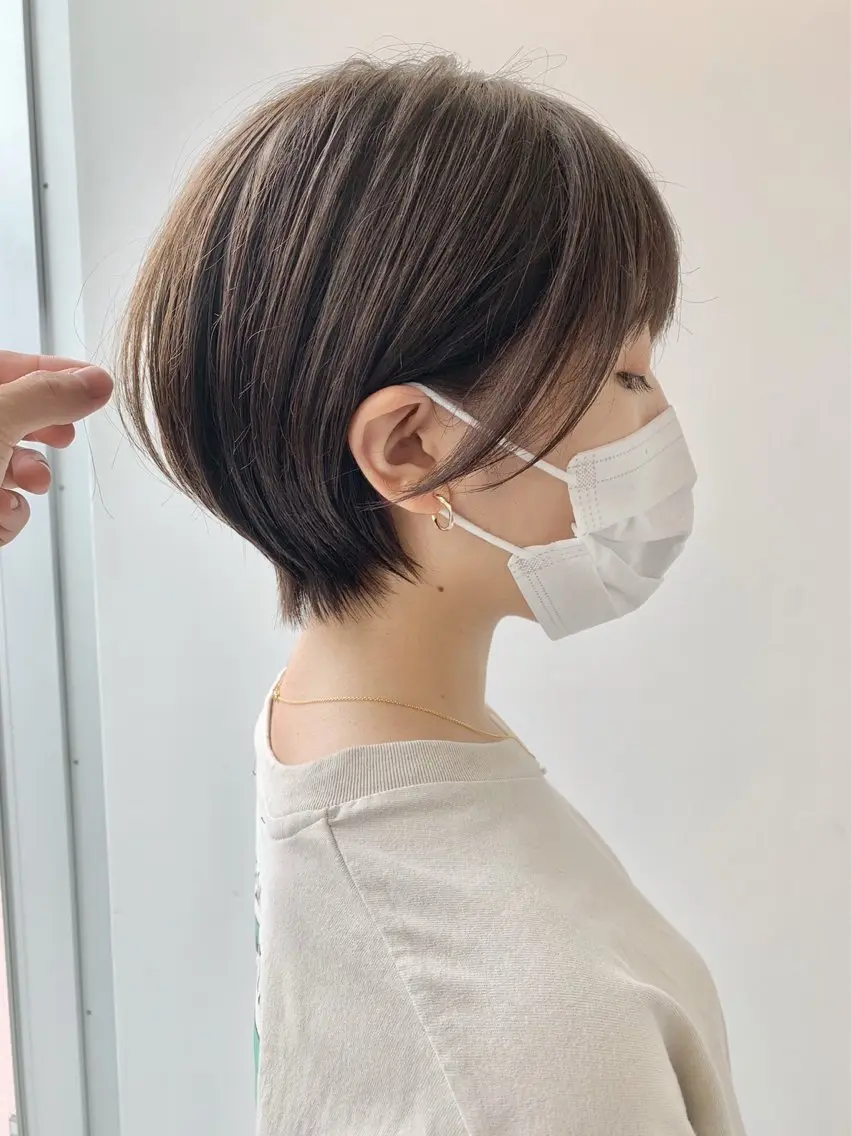 ショート カラー カット トリートメント ⭐️小顔ショート⭐️ 大鷲拓海のヘアスタイル