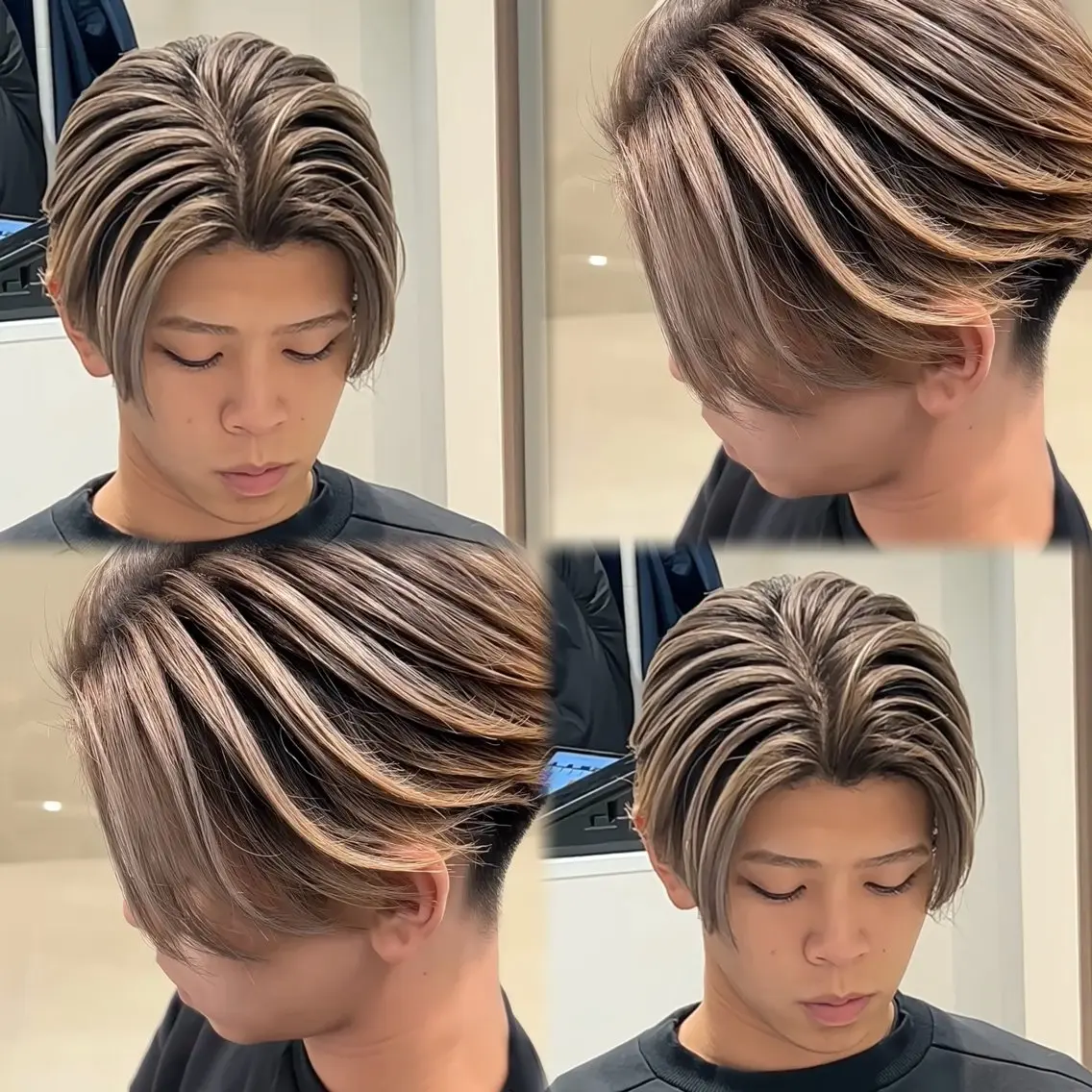 カラー メンズ メンズバレイヤージュ バレイヤージュ カット ヘアカラー 🔥メンズヘア🔥 かいきのヘアスタイル