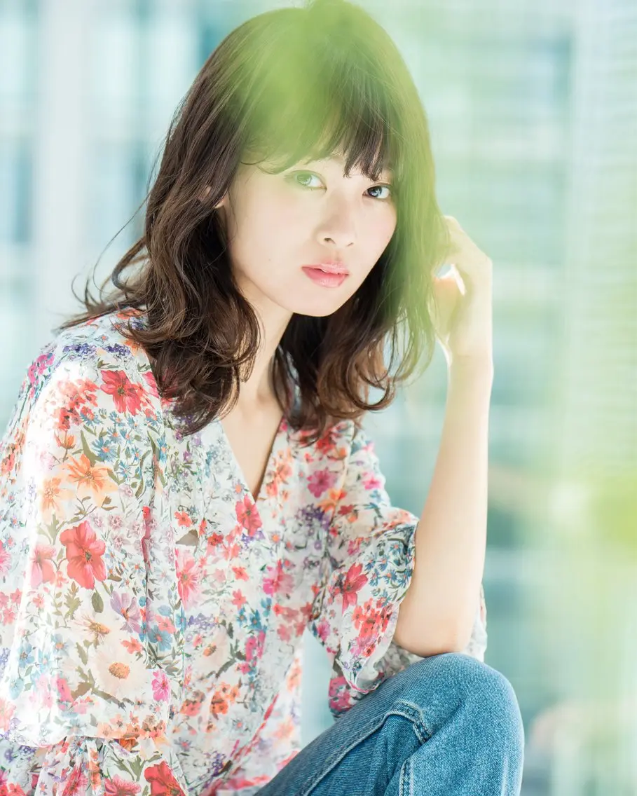 ミディアム カット パーマ トリートメント 髪質改善 SerA by U-REALMのヘアスタイル