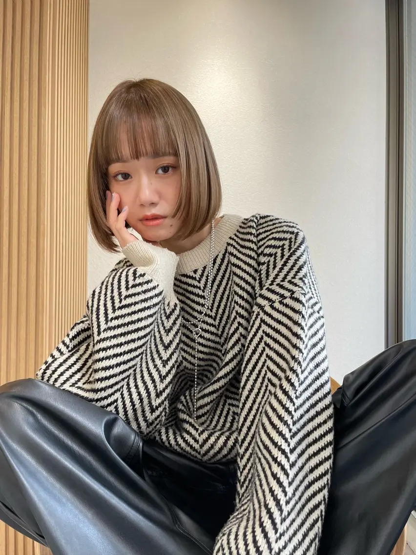 ショート ボブ くどうももか 浦和　ショート　ボブのヘアスタイル