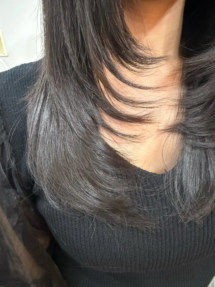 セミロング レイヤーカット fenice natsumiのヘアスタイル