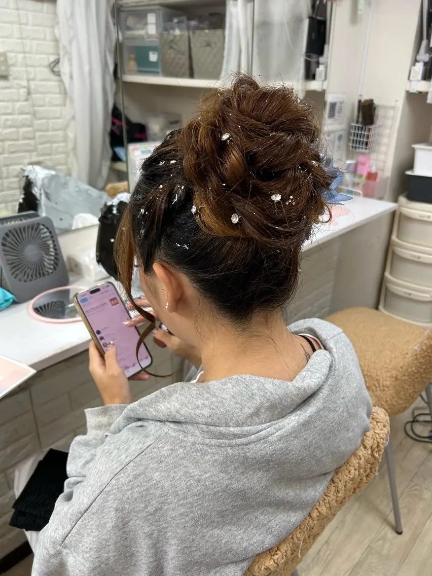 ヘアアレンジ 着付け へアセット/心斎橋 支持率No.1✨🌈のヘアスタイル