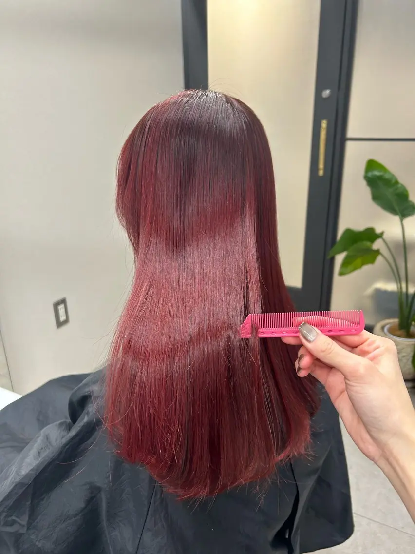 ロング カラー AKO .のヘアスタイル