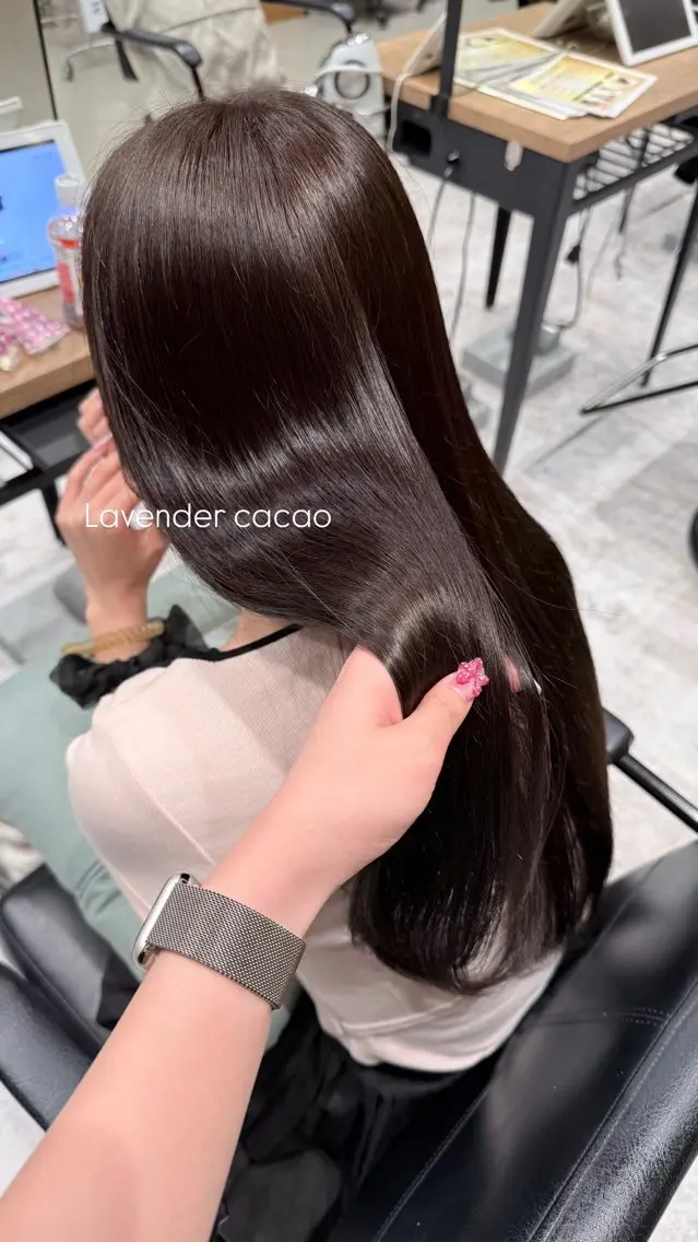 カラー ブラウンカラー 透明感カラー ラベンダーカラー ヘアカラー 🫐 ᖇIO 🫐 透明感カラー🫧のヘアスタイル