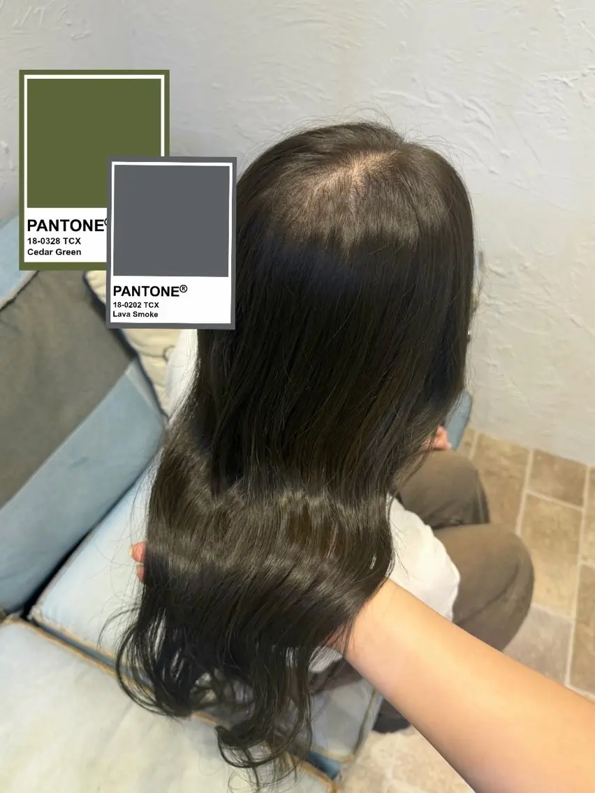 カラー グレージュ オリーブカラー オリーブグレージュ オリーブグレー Agu.hair ミサキのヘアスタイル