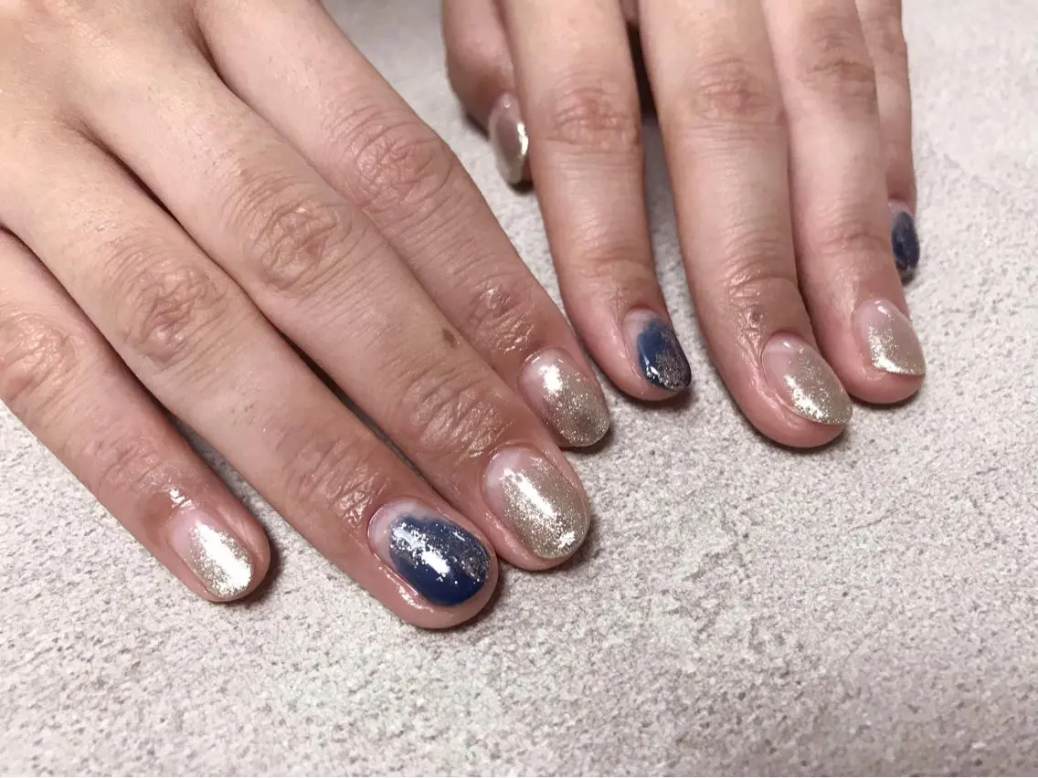 ネイル ラメ(グリッター) kikinail 溝の口のネイルデザイン