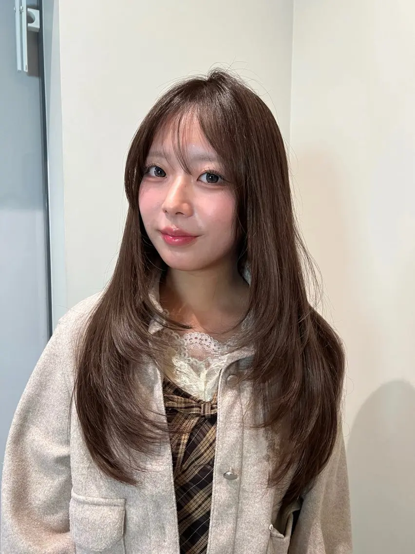 ロング カラー ブラウンカラー チョコレートブラウン カット ヘアカラー トリートメント 💖艶韓国ヘア /新宿/山下颯子💖のヘアスタイル