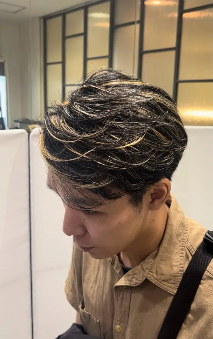 カラー メンズ カット 阿部 渓太のヘアスタイル