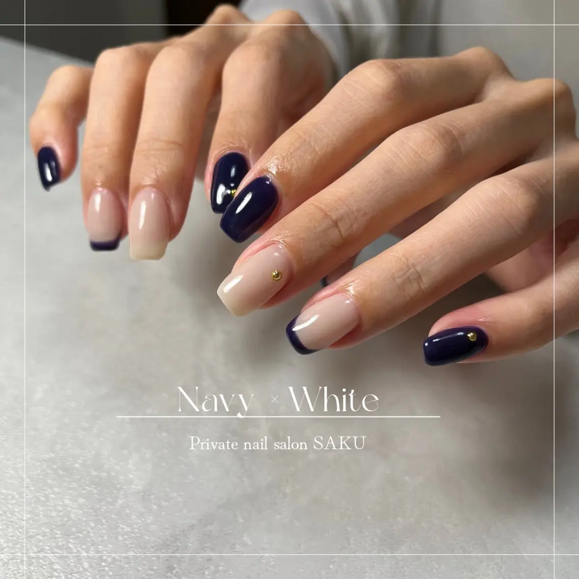 ネイル フレンチネイル SAKU nail 作島茜のネイルデザイン